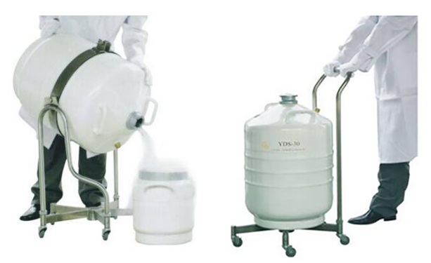 液氮罐小推車YDC-470型號 液氮罐小推車YDC-470型號